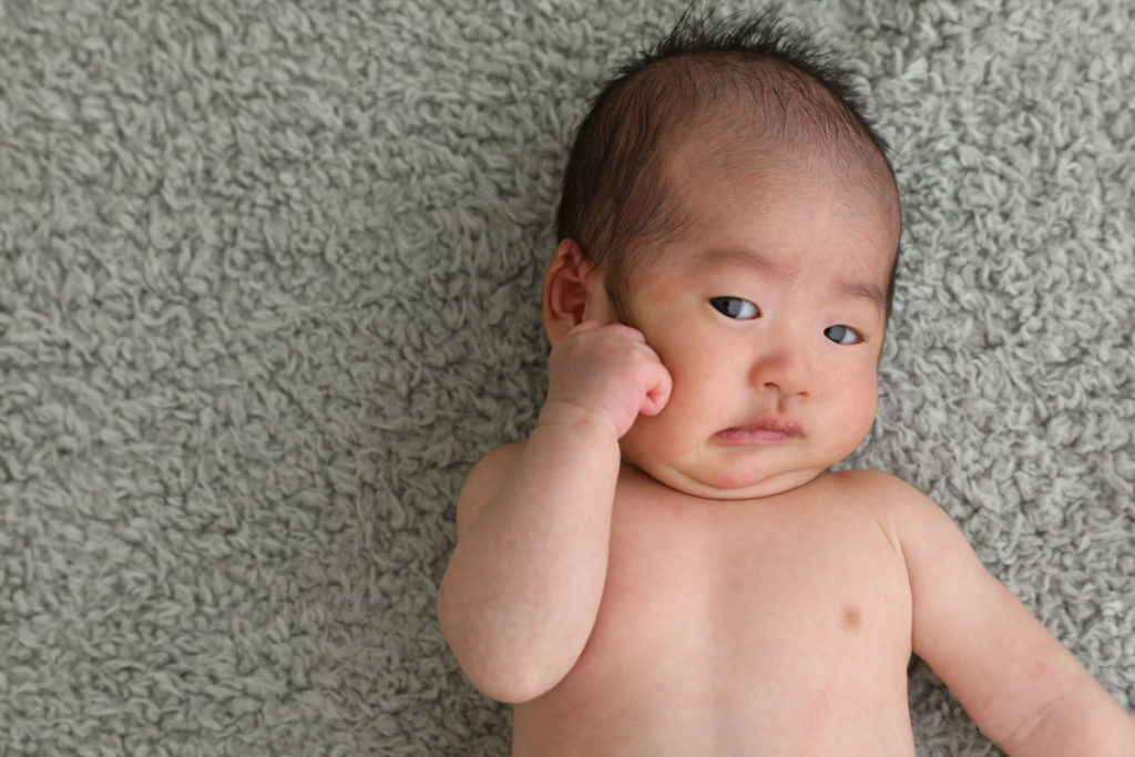 可愛い赤ちゃんの初めて記念日 お宮参りの際にニューボンフォト風のお写真もお撮りできますよ 堺市 泉佐野市にあります写真館フォトマインズです プライベートフォトスタジオ マインズ