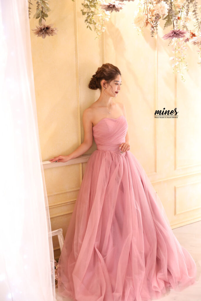 フォトマインズ泉佐野店衣装シャビーピンクのドレス